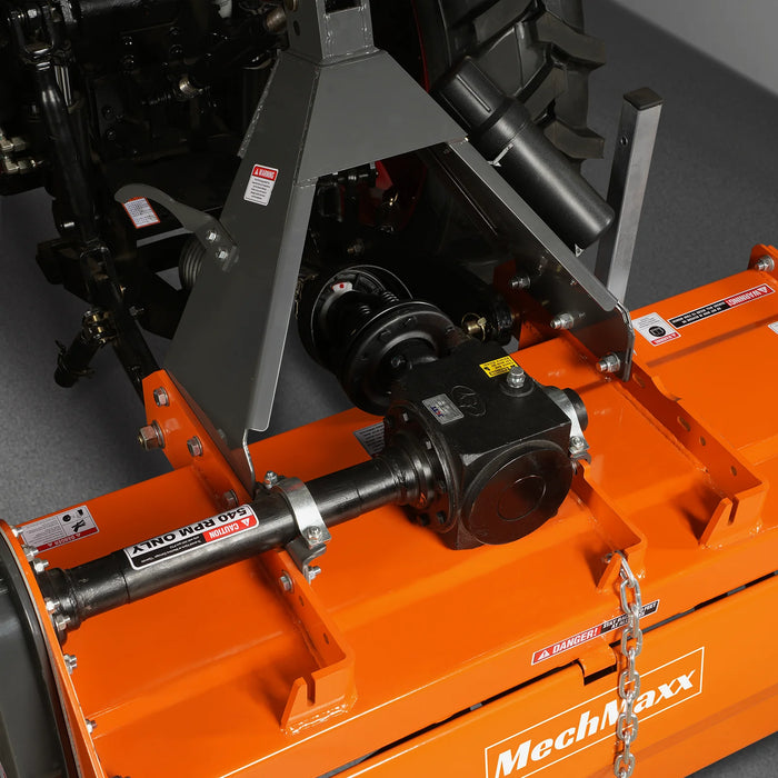 4FT 3-Point Gear Drive Rotary Tiller, 18-35HP Tractor, PTO Shaft Inclu — dimensions diagram