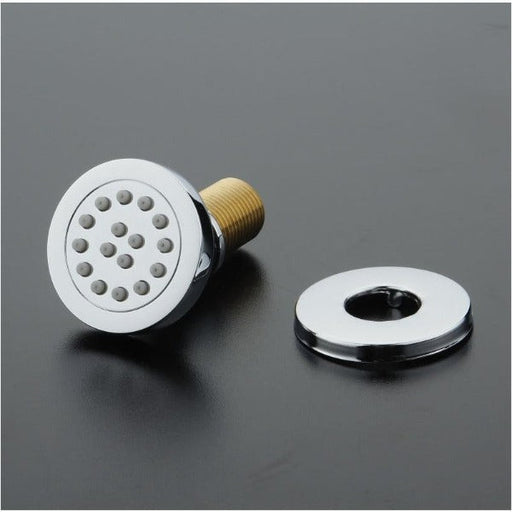 Cascada Showers Round Body Spray Jets Shower (16-Nozzle) - Solid Brass - Side View
