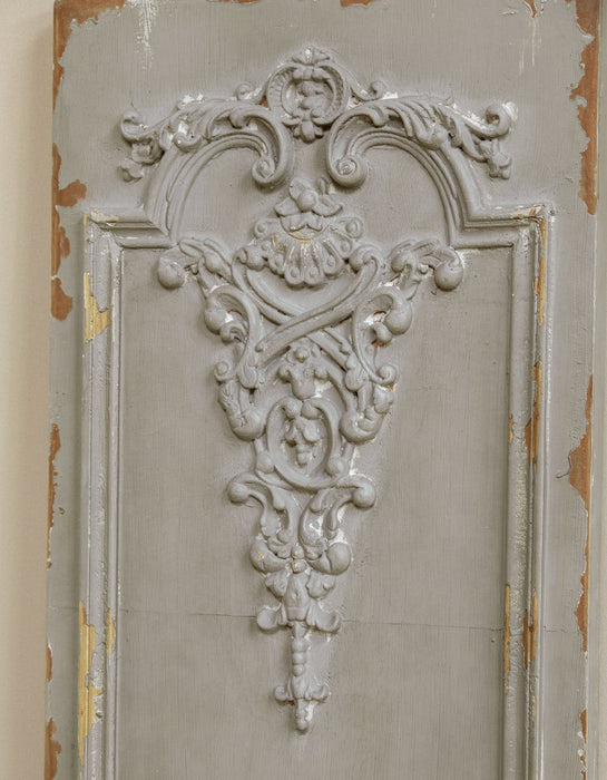 Park Hill Collection Aged Grey Wall Panel - Distressed Slate Finish, Art Nouveau Design for Stunning... - Lifestyle View