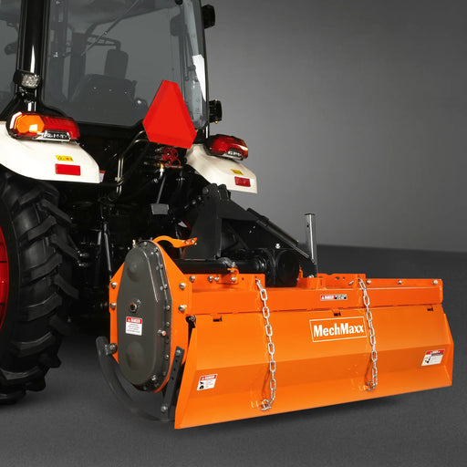6FT 3-Point Gear Drive Rotary Tiller, 30-60HP Tractor, PTO Shaft Inclu — angle view