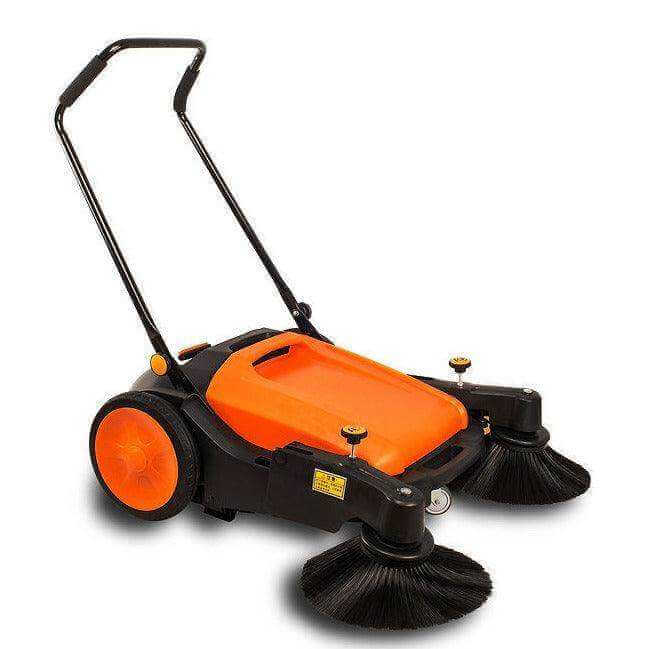 SUNMAX RT980 38" Dual Spin Manual Push Floor Sweeper, Up to 38000 Sqft/h Working Efficiency