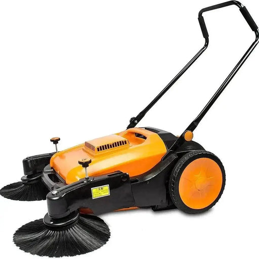 SUNMAX RT980S 38" Walk Behind Sweeper, Triple Brooms, 38000 Sqft/h Efficiency