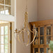 Park Hill Collection Empress Chandelier: Elegant Distressed Iron Design with Gold Accents, 6... Home Decor - Side View