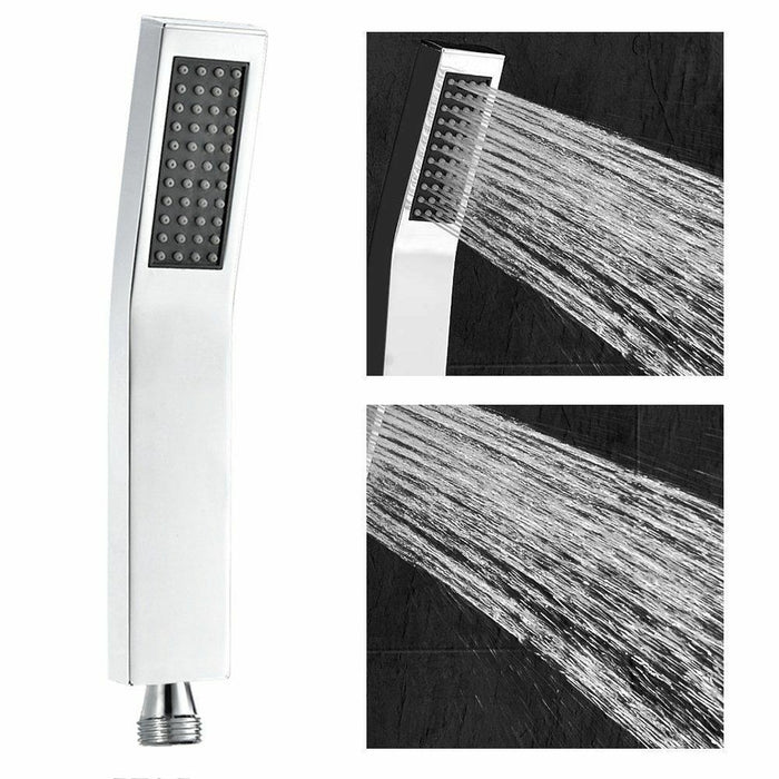 20'' or 24'' Ceiling-Mounted Chrome Rainfall Shower Faucet - interior view