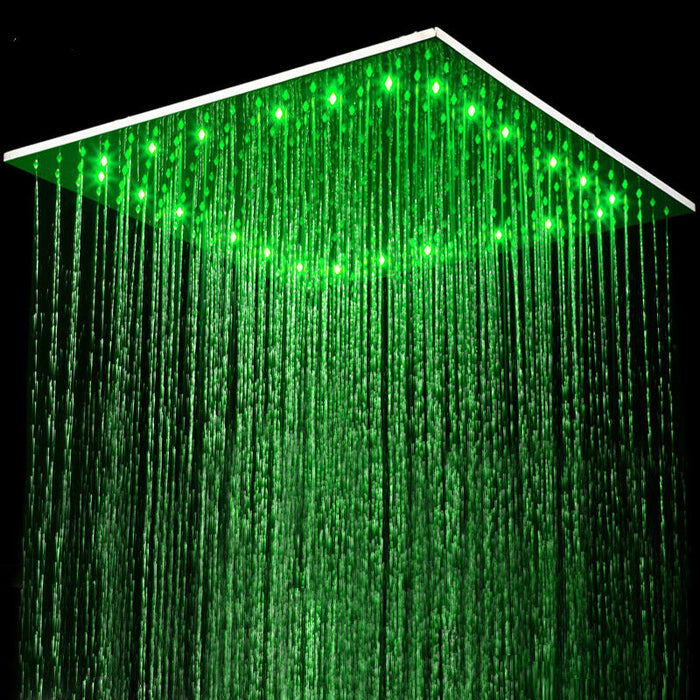 20'' or 24'' Ceiling-Mounted Chrome Rainfall Shower Faucet - side view