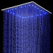 20'' or 24'' Ceiling-Mounted Chrome Rainfall Shower Faucet - detail close-up