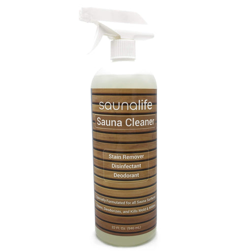 Green Vista Living SaunaLife Sauna Cleaner, Sauna Wood Cleaner, Disinfectant, and Deodorizer - Side View