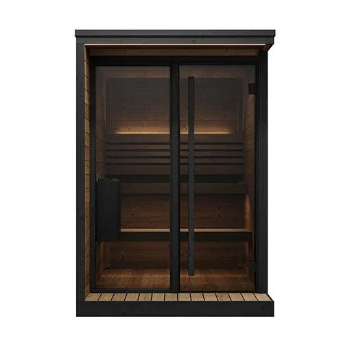 Green Vista Living SaunaLife Model GL4 Outdoor Sauna Kit | 4 Persons - Close-Up