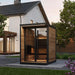 Green Vista Living SaunaLife Model GL4 Outdoor Sauna Kit | 4 Persons - Installation View