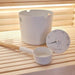 Green Vista Living SaunaLife Accessory Package 6 | Aluminum 1-Gallon Sauna Bucket Set with Wood Ladle and... - Close-Up