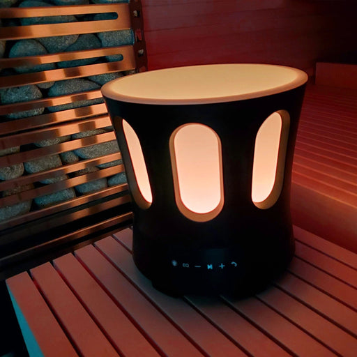 Green Vista Living SaunaLife SaunaZone Bluetooth Speaker, Sauna Bucket, with Lights