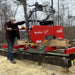 26" Portable Sawmill,  459cc 15HP E-Start Gasoline Engine,  20" Board  Width,  13' Track Length ,  SM-26