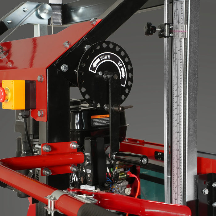 32" Portable Sawmill (5 x Blades Included),  459cc 15HP E-Start Gasoline Engine,  26.5" Board Width,  20' Track Length (13' Track Length + 6.4' Track Extension Included) ,  SM-32