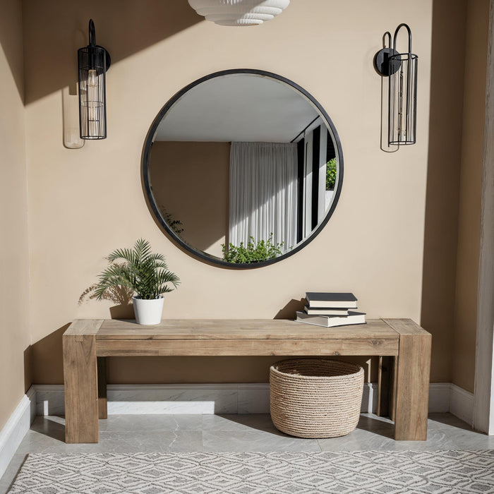 Alpine Furniture Seashore Bench, Antique Natural