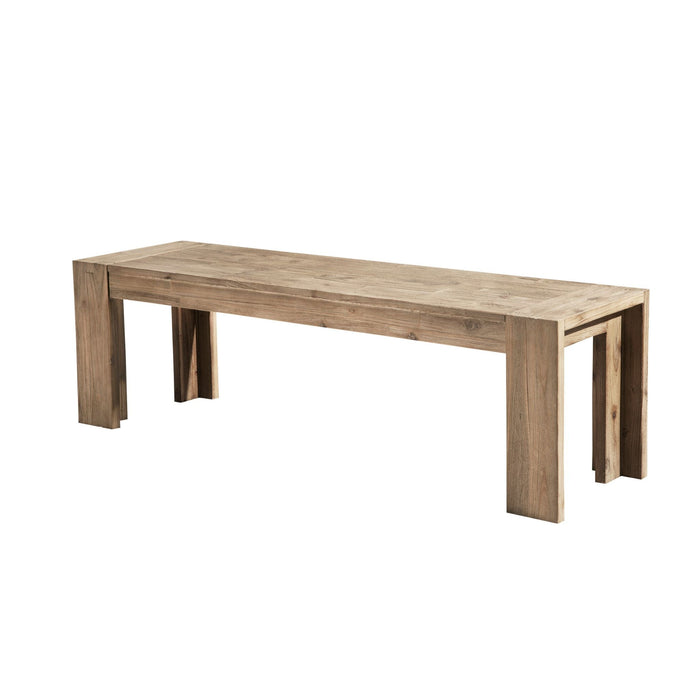 Alpine Furniture Seashore Bench, Antique Natural