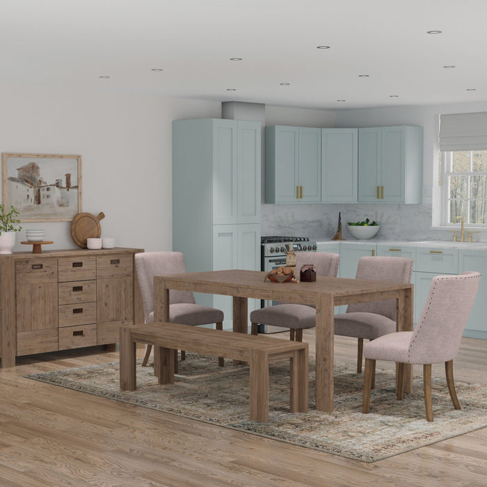 Alpine Furniture Seashore Dining Table, Antique Natural