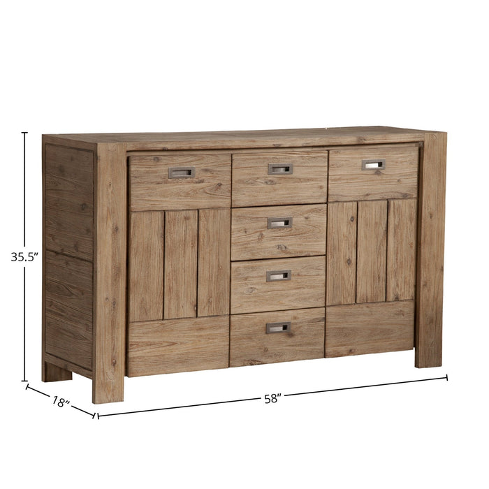 Alpine Furniture Sideboard, Antique Natural