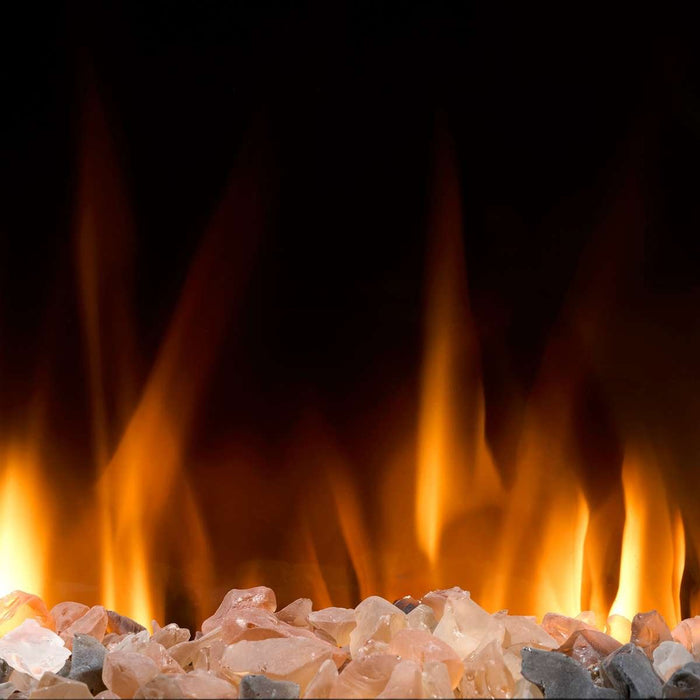 Dimplex Vital Sense 60" Built-in Linear Electric Fireplace - flame effect close-up