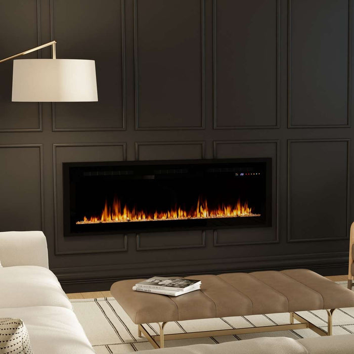 Dimplex Vital Sense 60" Built-in Linear Electric Fireplace - installed lifestyle view
