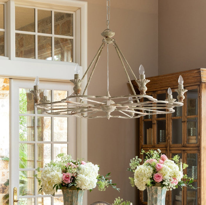 Park Hill Collection French Follie Chandelier - Ornate Iron Design, Stunning Decor, Perfect for Any Elegant Space