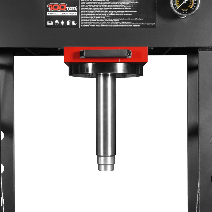 100 Ton H-Frame Electric Hydraulic Shop Press with Hand Winch,  110V M — view 11