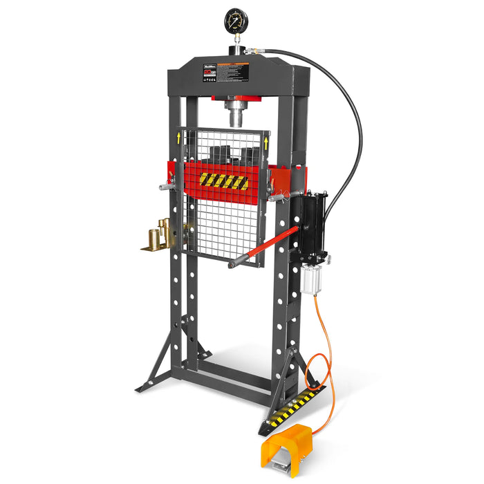 20 Ton H-Frame Air/Hydraulic Shop Press with Press Pin Kit, Fully Weld — view 26