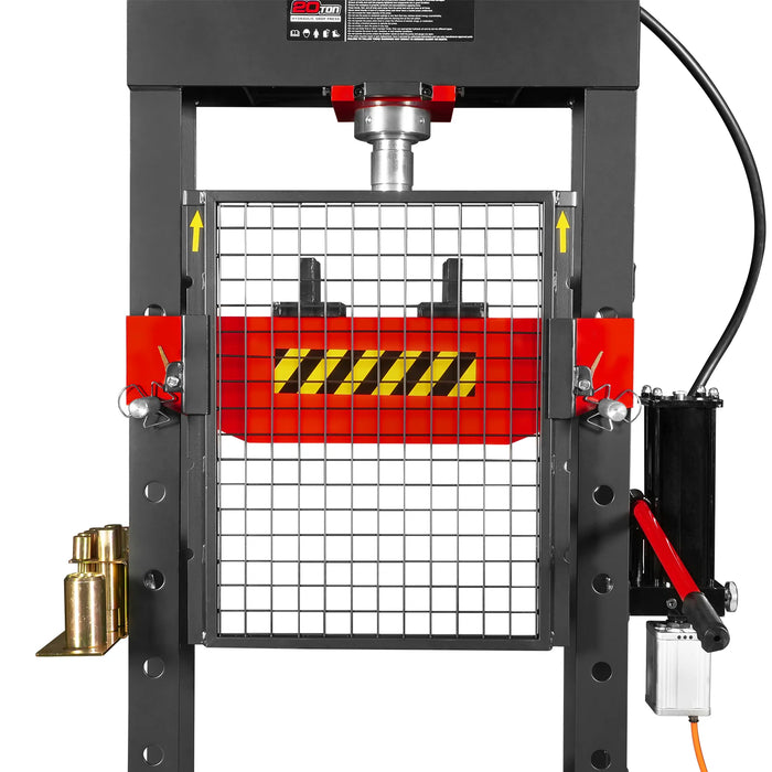20 Ton H-Frame Air/Hydraulic Shop Press with Press Pin Kit, Fully Weld — view 14