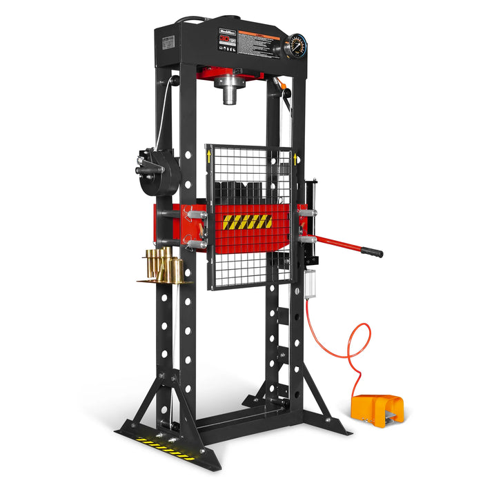 30 Ton H-Frame Air/Hydraulic Shop Press with Hand Winch & Press Pin Ki — view 25