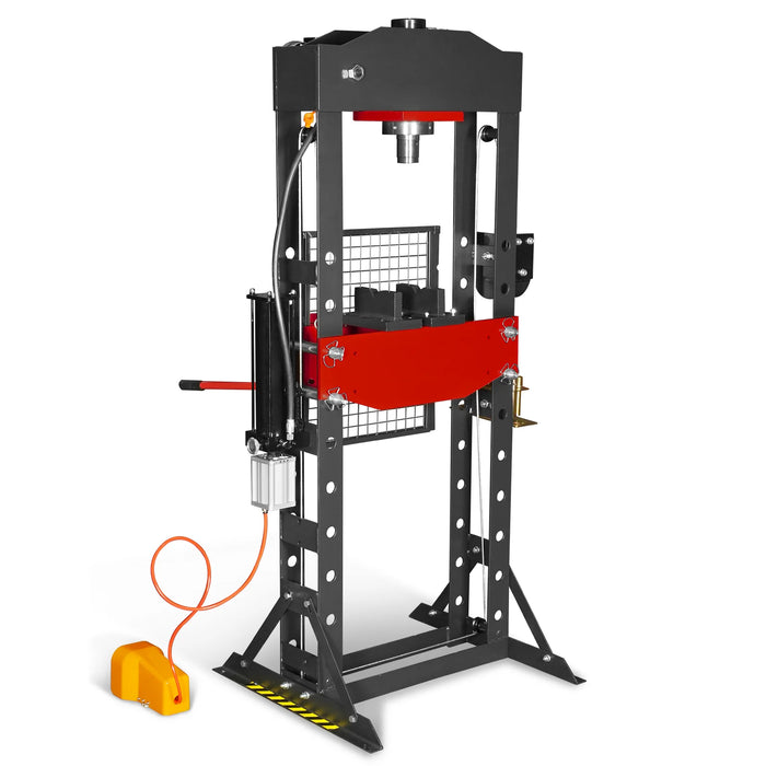 30 Ton H-Frame Air/Hydraulic Shop Press with Hand Winch & Press Pin Ki — view 29