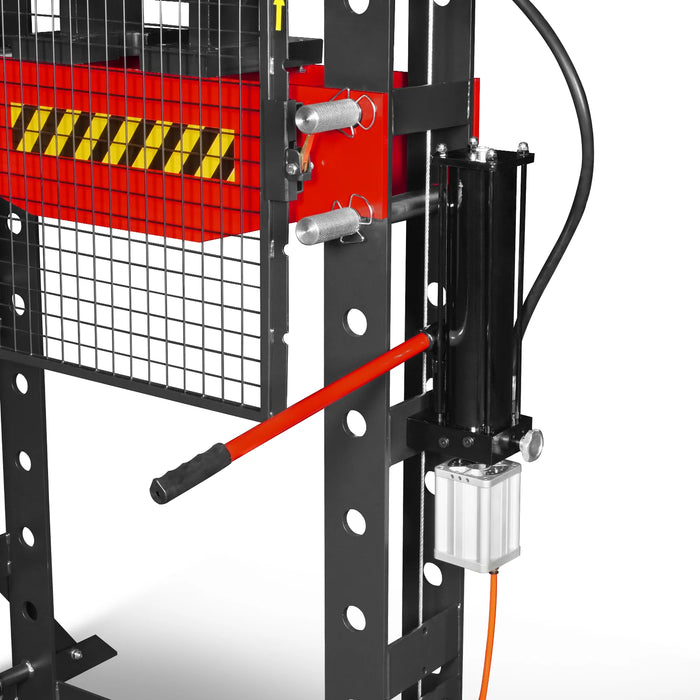50 Ton H-Frame Air/Hydraulic Shop Press with Hand Winch & Press Pin Ki — view 16
