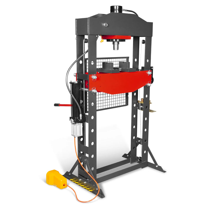 50 Ton H-Frame Air/Hydraulic Shop Press with Hand Winch & Press Pin Ki — view 26