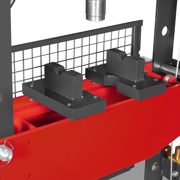 50 Ton H-Frame Air/Hydraulic Shop Press with Hand Winch & Press Pin Ki — view 14