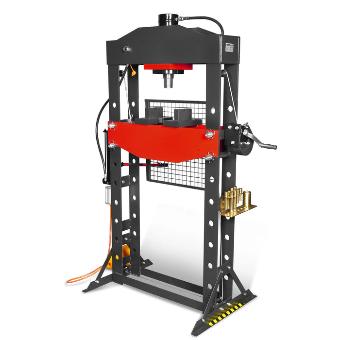 50 Ton H-Frame Air/Hydraulic Shop Press with Hand Winch & Press Pin Ki — view 24