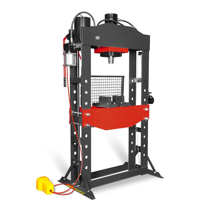 75 Ton H-Frame Air/Hydraulic Shop Press with Hand Winch,  Fully Welded — view 24