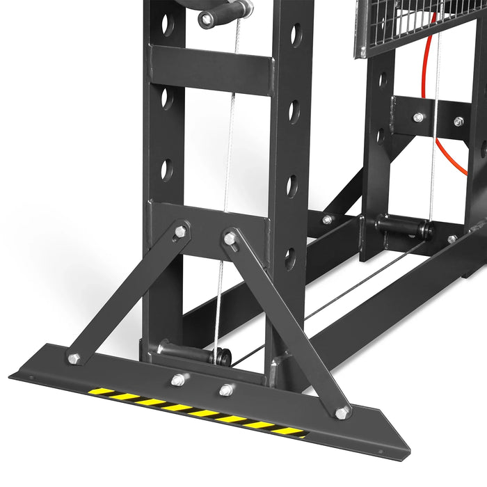 75 Ton H-Frame Air/Hydraulic Shop Press with Hand Winch,  Fully Welded — view 17