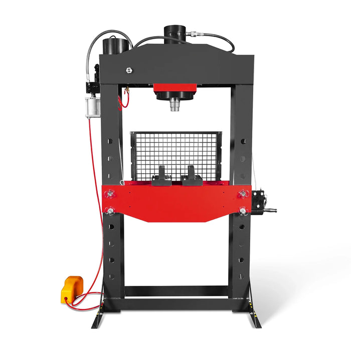 75 Ton H-Frame Air/Hydraulic Shop Press with Hand Winch,  Fully Welded — view 23