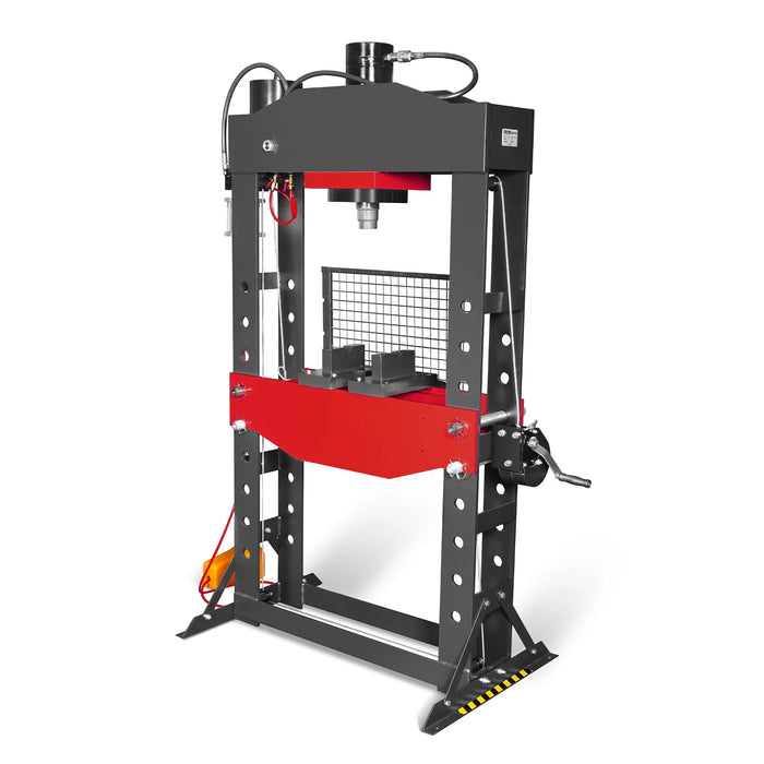 75 Ton H-Frame Air/Hydraulic Shop Press with Hand Winch,  Fully Welded — view 22