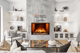38" Electric Fireplace BI-TRD-38-SIG - side view