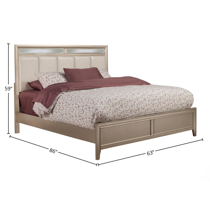 Alpine Furniture Silver Dreams Bed, Silver