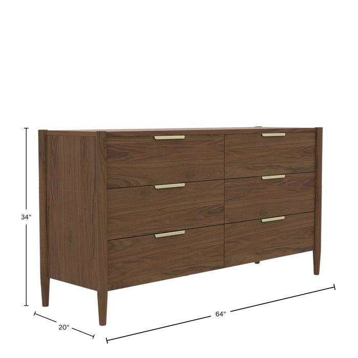 Alpine Furniture Sinclair Dresser, Walnut