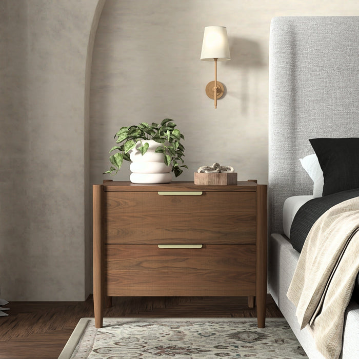 Alpine Furniture Sinclair Nightstand, Walnut