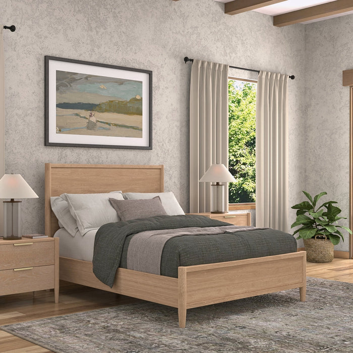 Alpine Furniture Cleo Sinclair Panel Bed, Natural