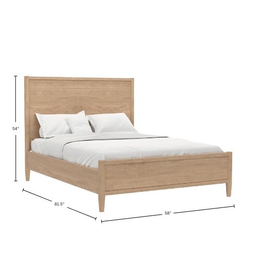 Alpine Furniture Cleo Sinclair Panel Bed, Natural
