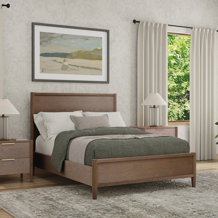 Alpine Furniture Cleo Sinclair Panel Bed, Walnut