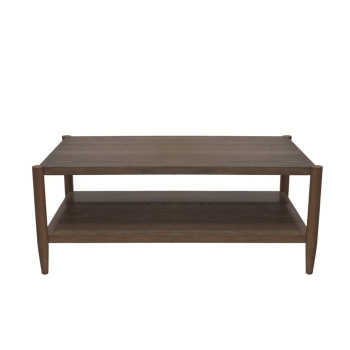 Alpine Furniture Cleo Sinclair Rectangular Coffee Table, Walnut