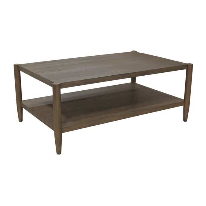 Alpine Furniture Cleo Sinclair Rectangular Coffee Table, Walnut