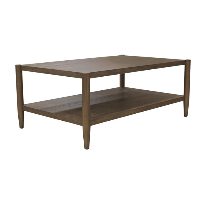 Alpine Furniture Cleo Sinclair Rectangular Coffee Table, Walnut