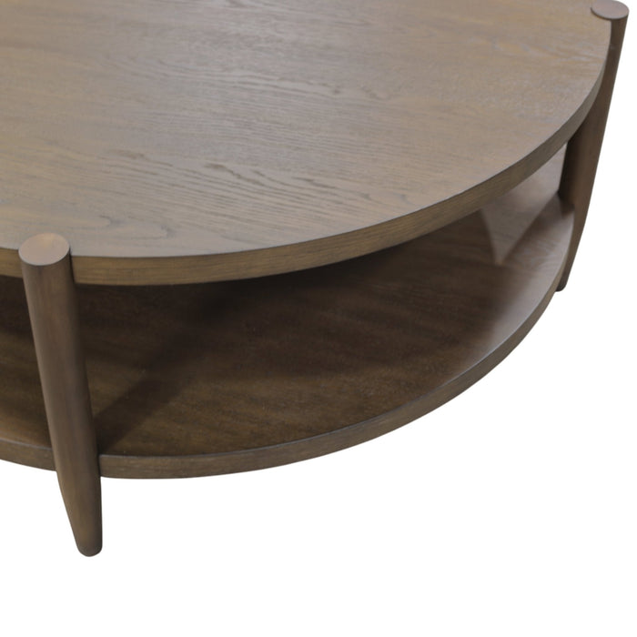 Alpine Furniture Cleo Sinclair Round Coffee Table, Walnut