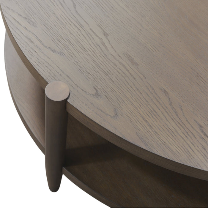 Alpine Furniture Cleo Sinclair Round Coffee Table, Walnut