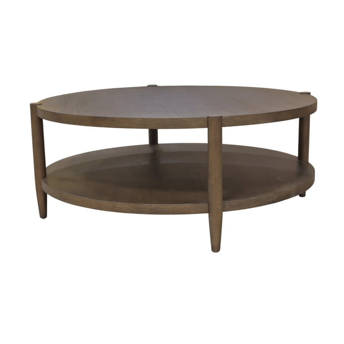 Alpine Furniture Cleo Sinclair Round Coffee Table, Walnut